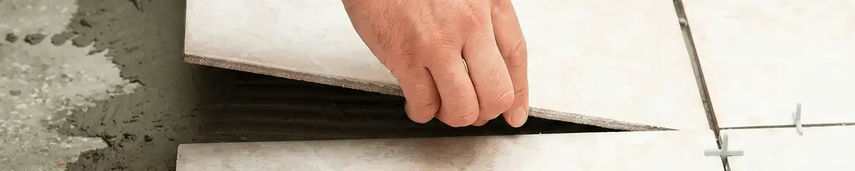 Professional installing ceramic tile floors in San Antonio, TX